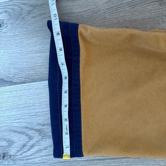 Van Heusen Mens Robe VTG 70s Velour Tan Blue Pockets One Size Swanky Kimono Styl - Picture 11 of 13